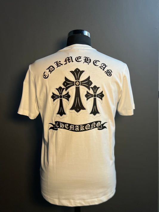Gothic Cross Graphic Tee – Bold Streetwear Statement