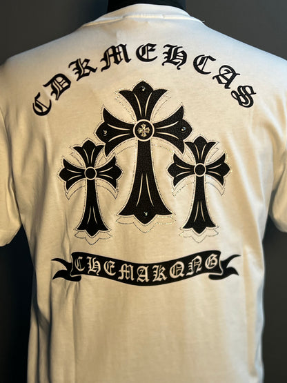 Gothic Cross Graphic Tee – Bold Streetwear Statement