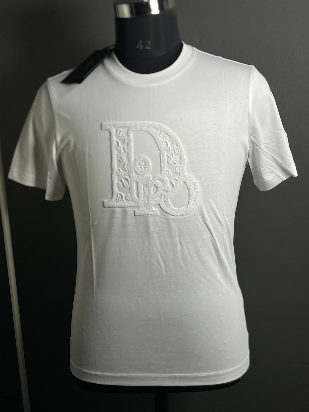 White Luxury Monogram Graphic T-Shirt
