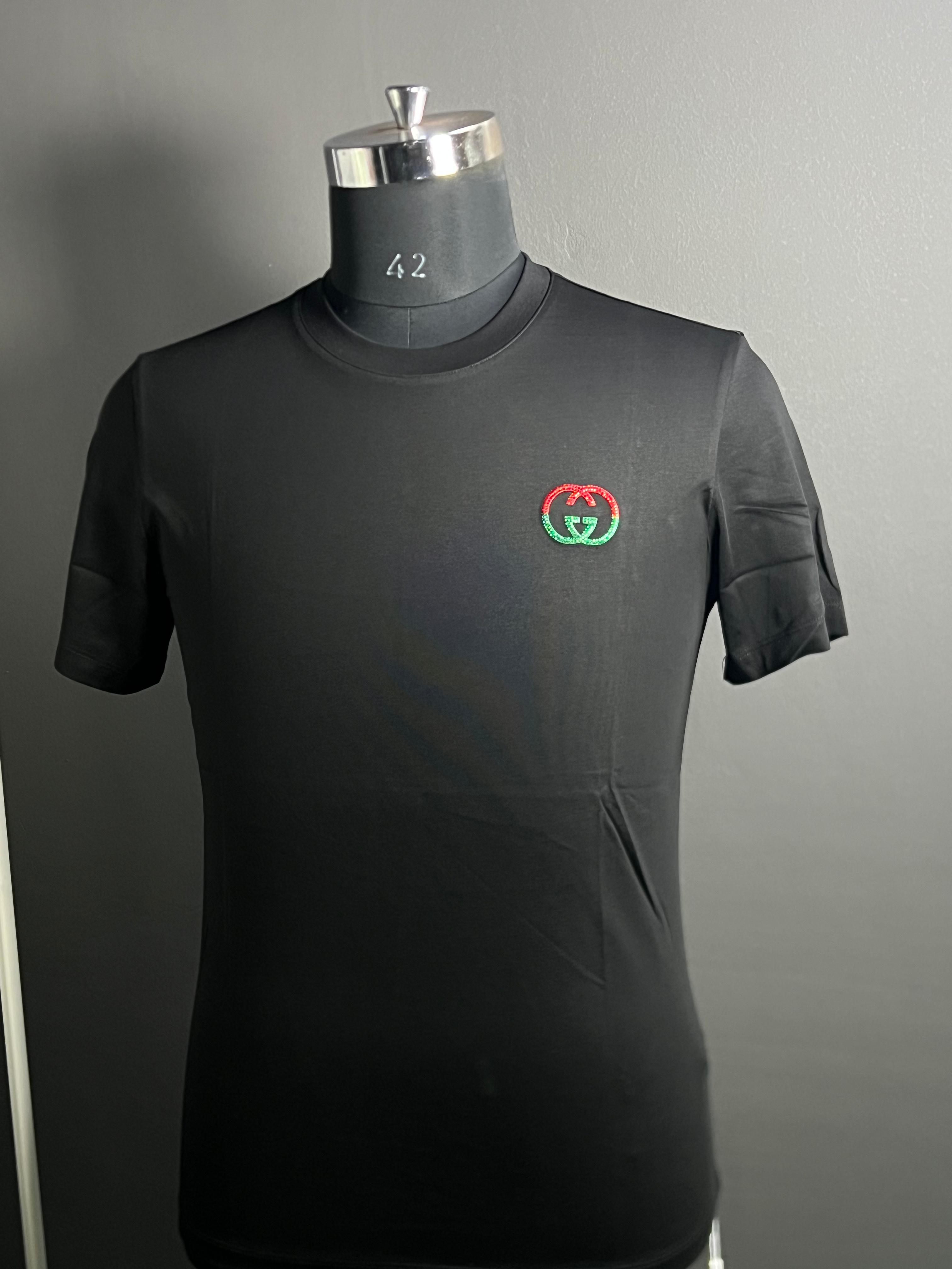 White Minimal Logo Embroidered T-Shirt