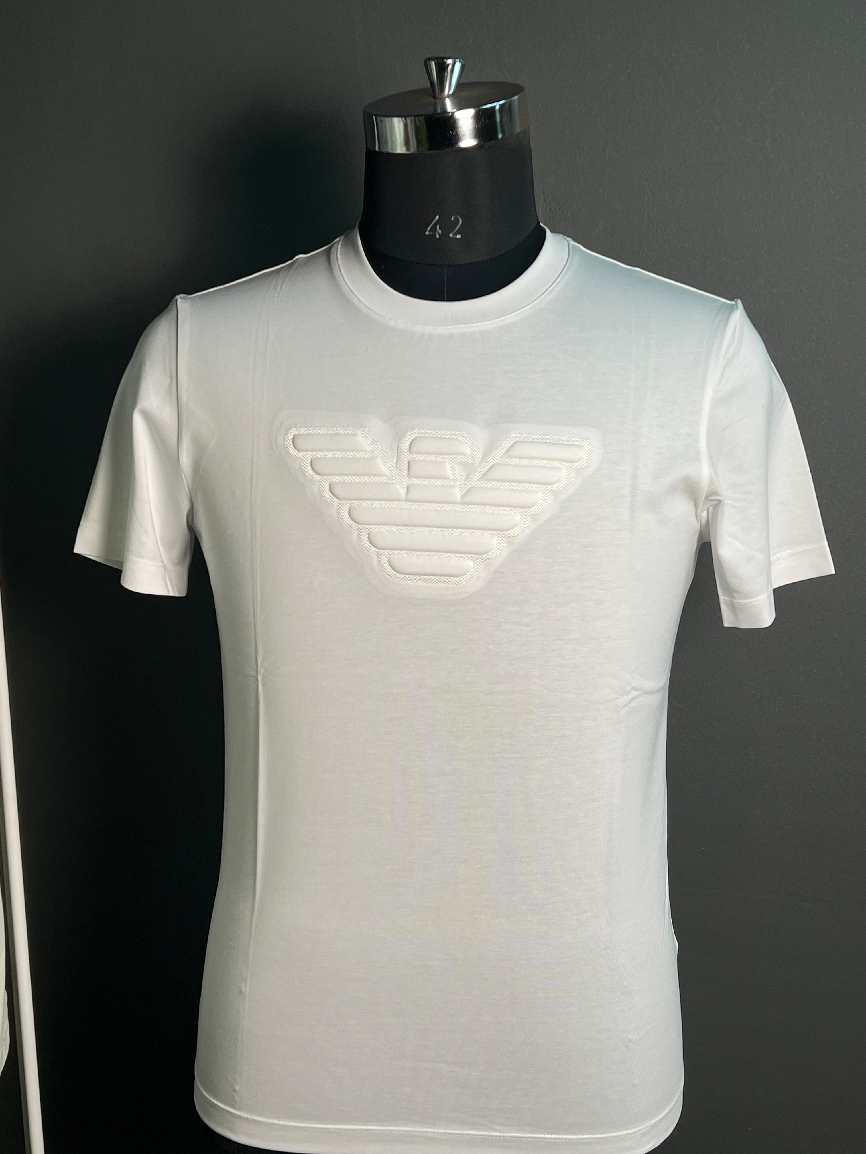 White Luxury Monogram Graphic T-Shirt