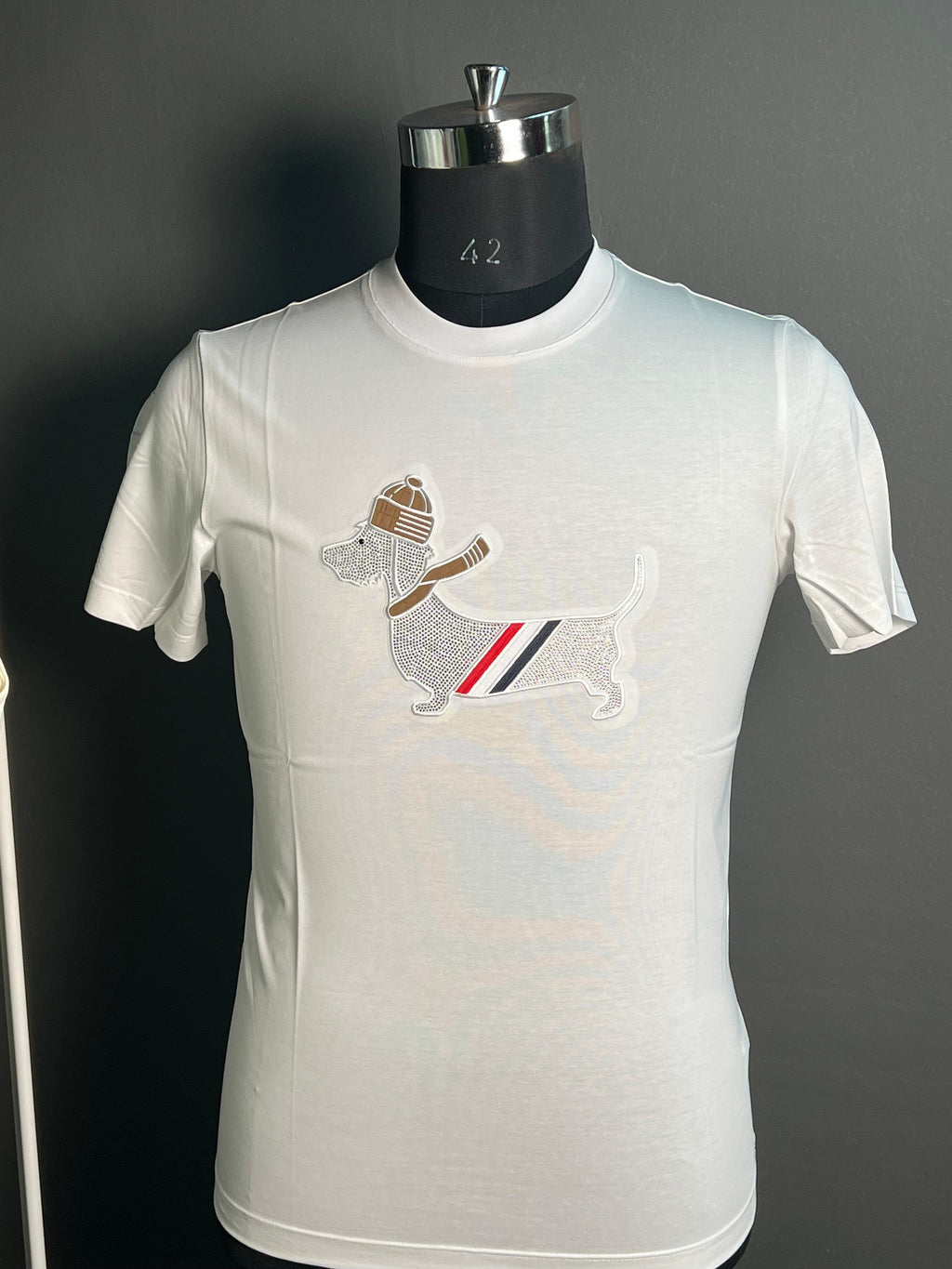 White Luxury Monogram Graphic T-Shirt
