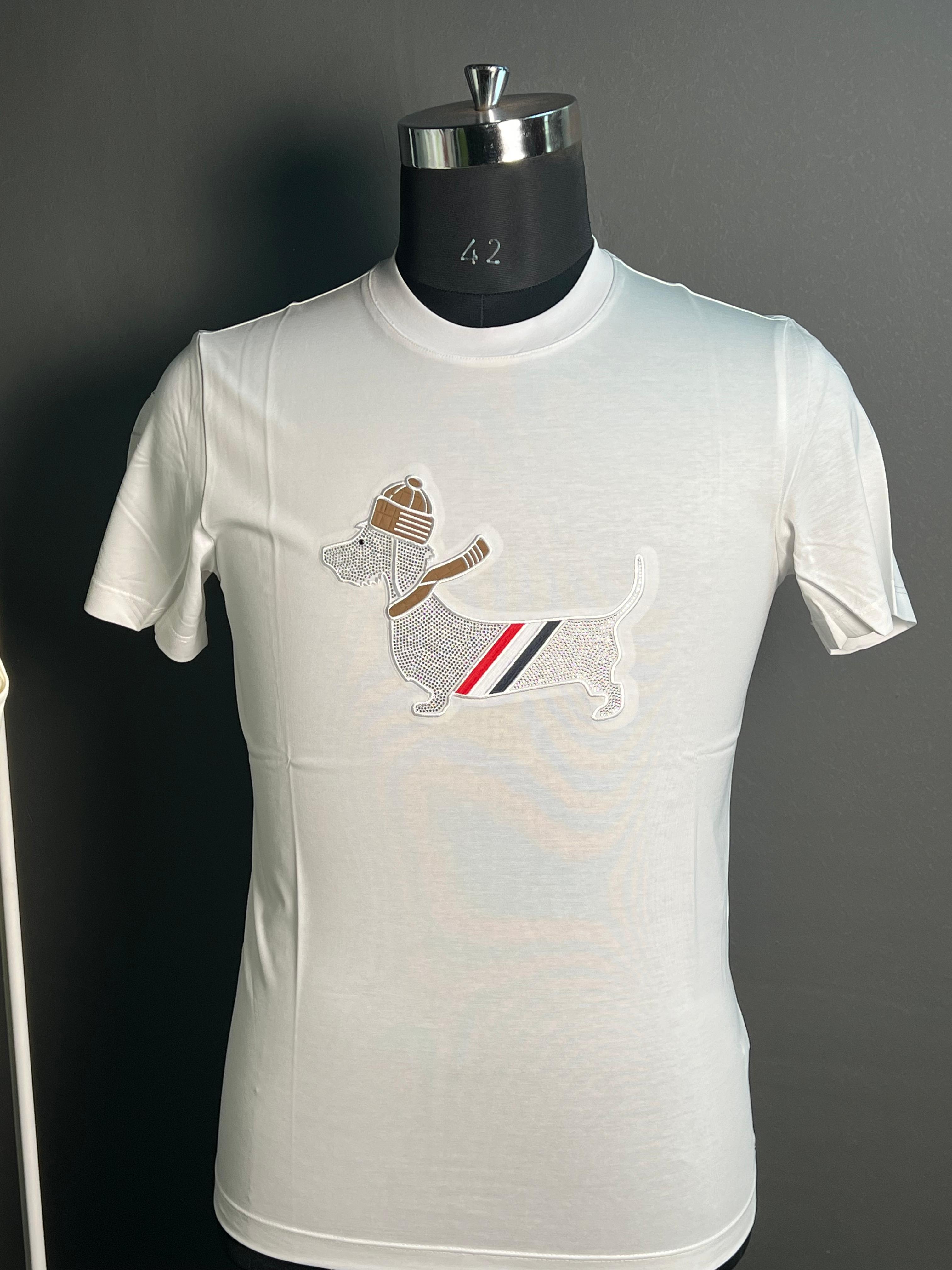 White Luxury Monogram Graphic T-Shirt