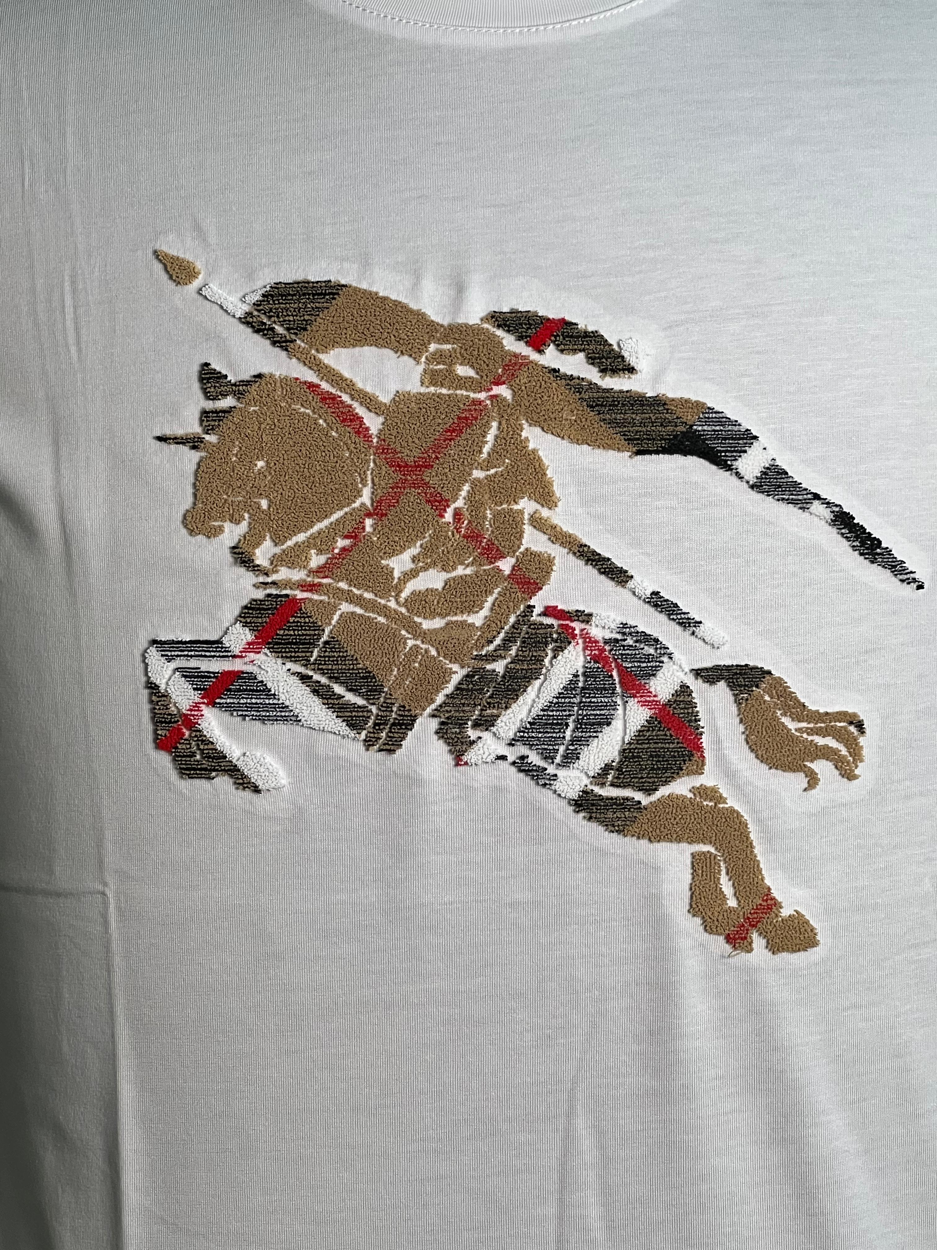 White Embroidered Graphic T-Shirt