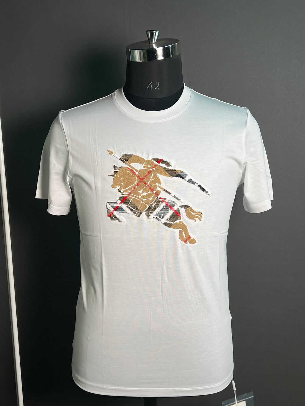 White Embroidered Graphic T-Shirt