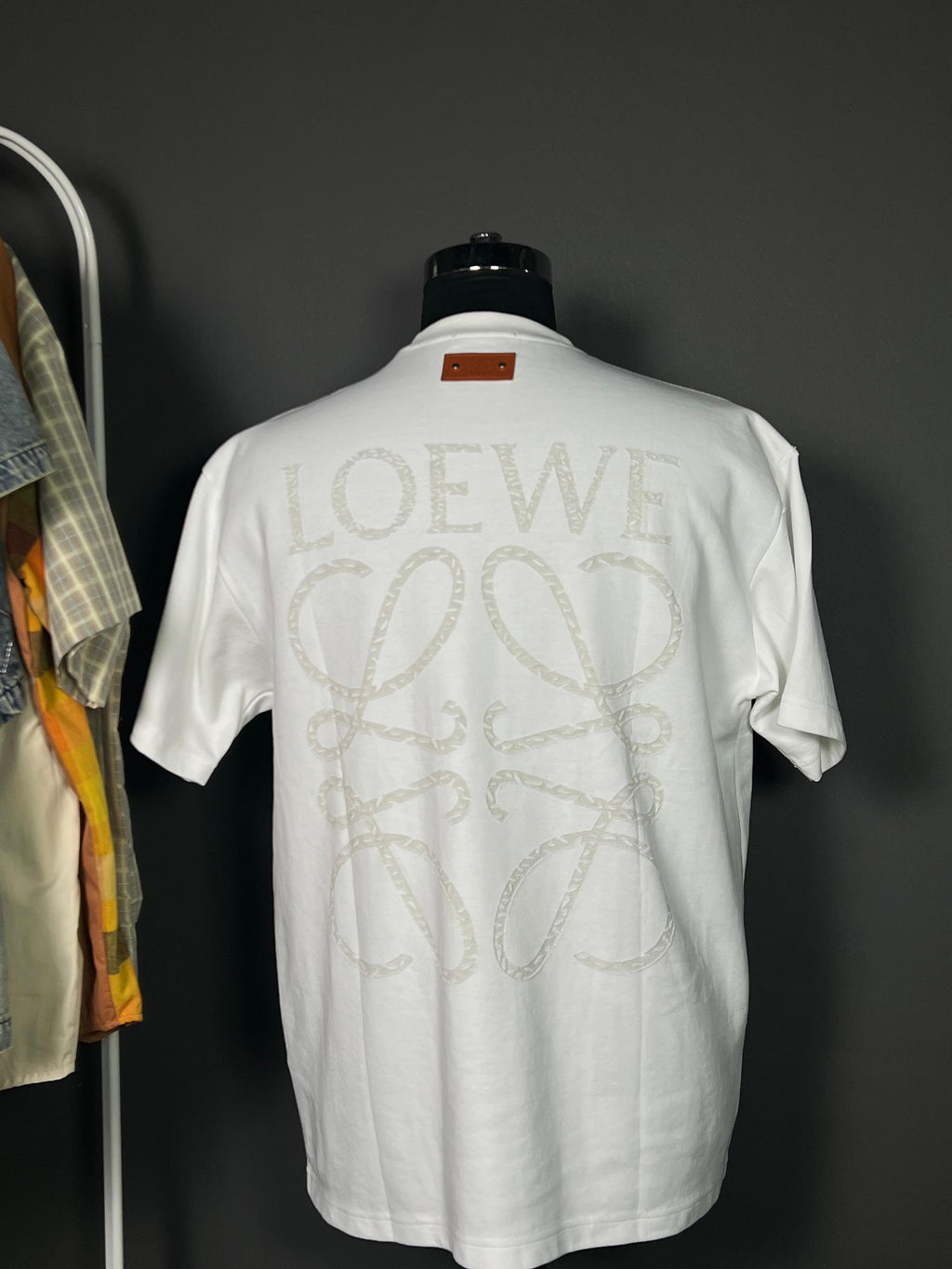 White Tonal Pattern Luxury T-Shirt
