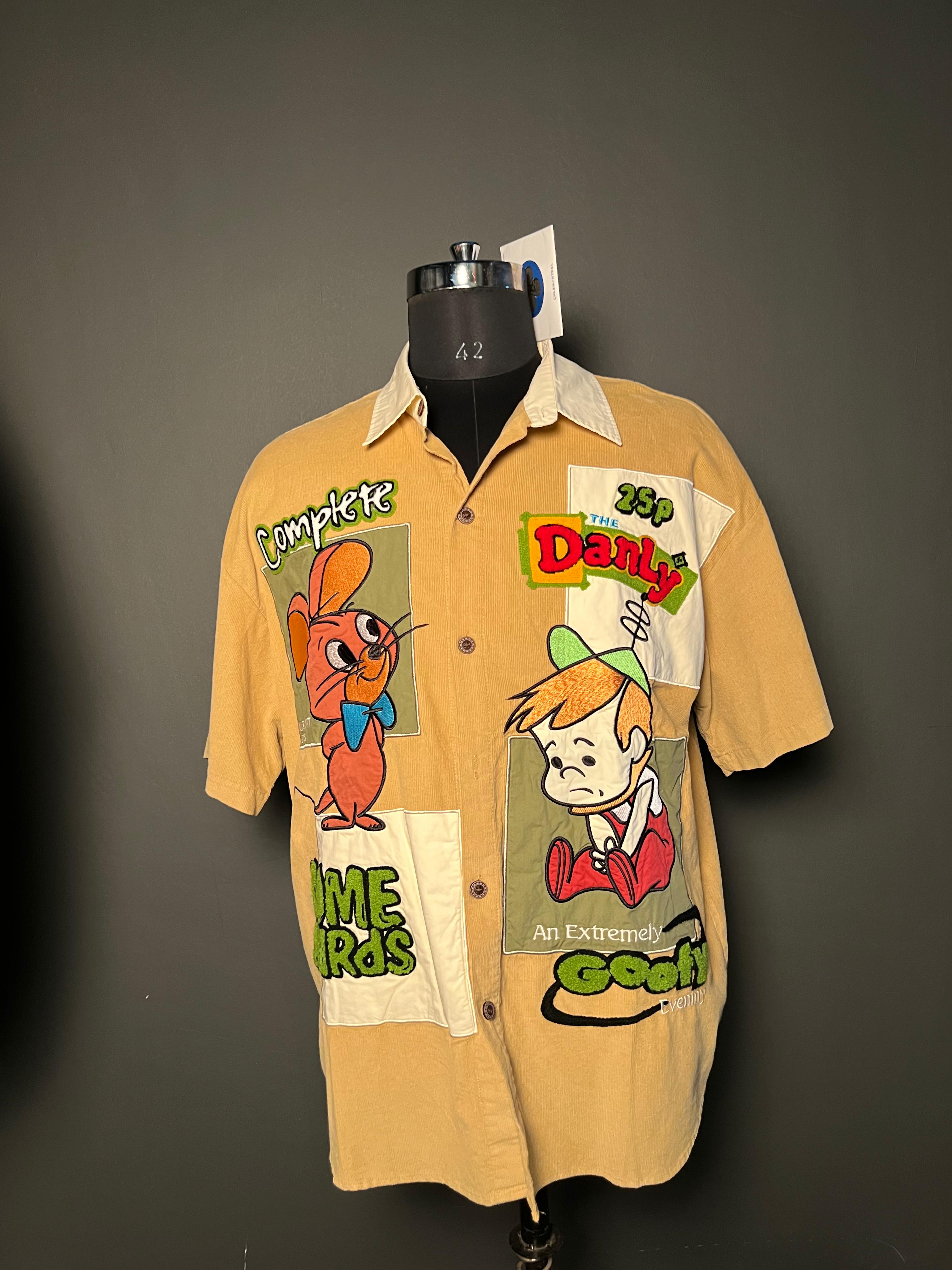 "Let’s Party!" Cartoon Graphic Shirt