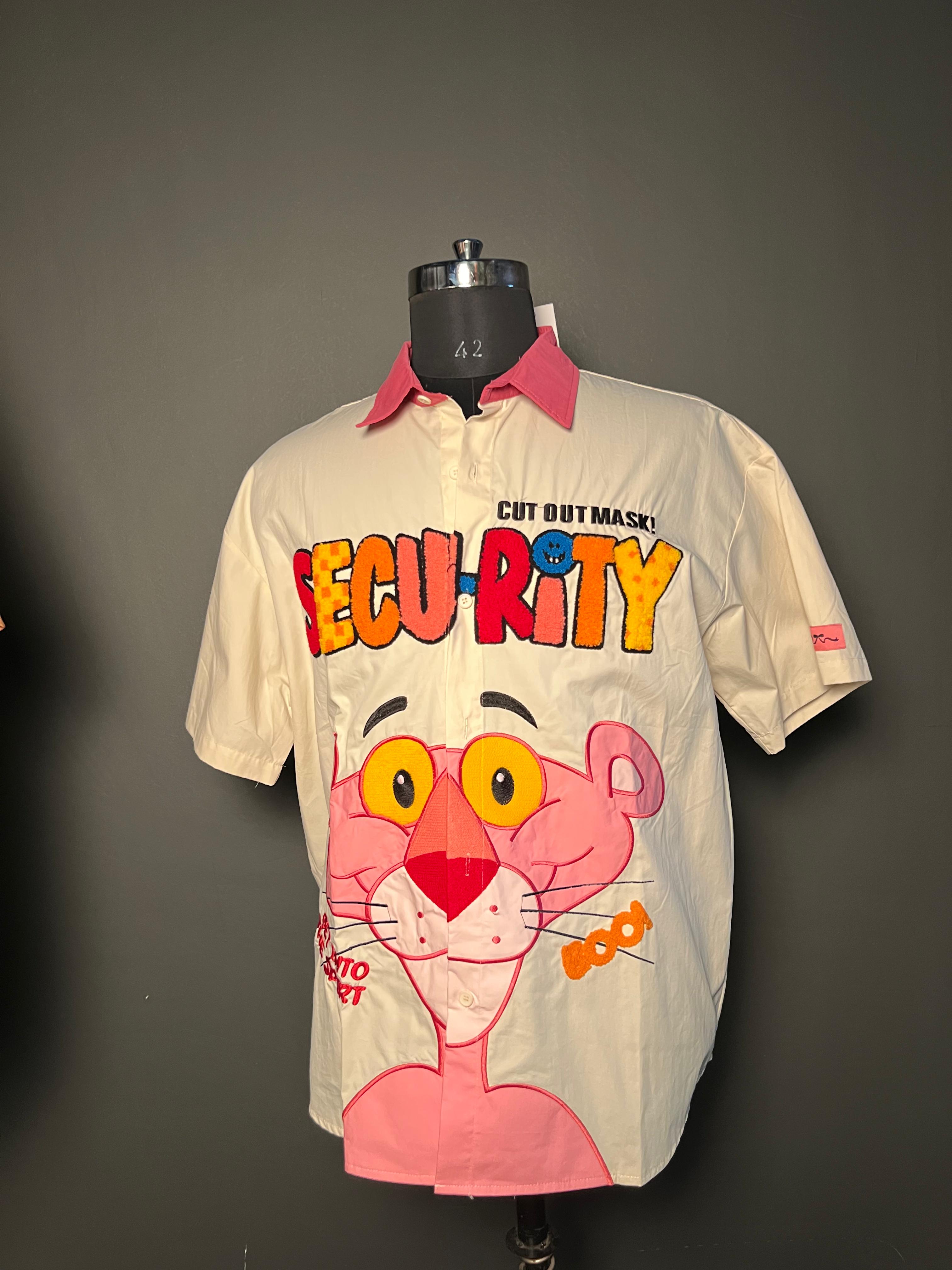 "Let’s Party!" Cartoon Graphic Shirt