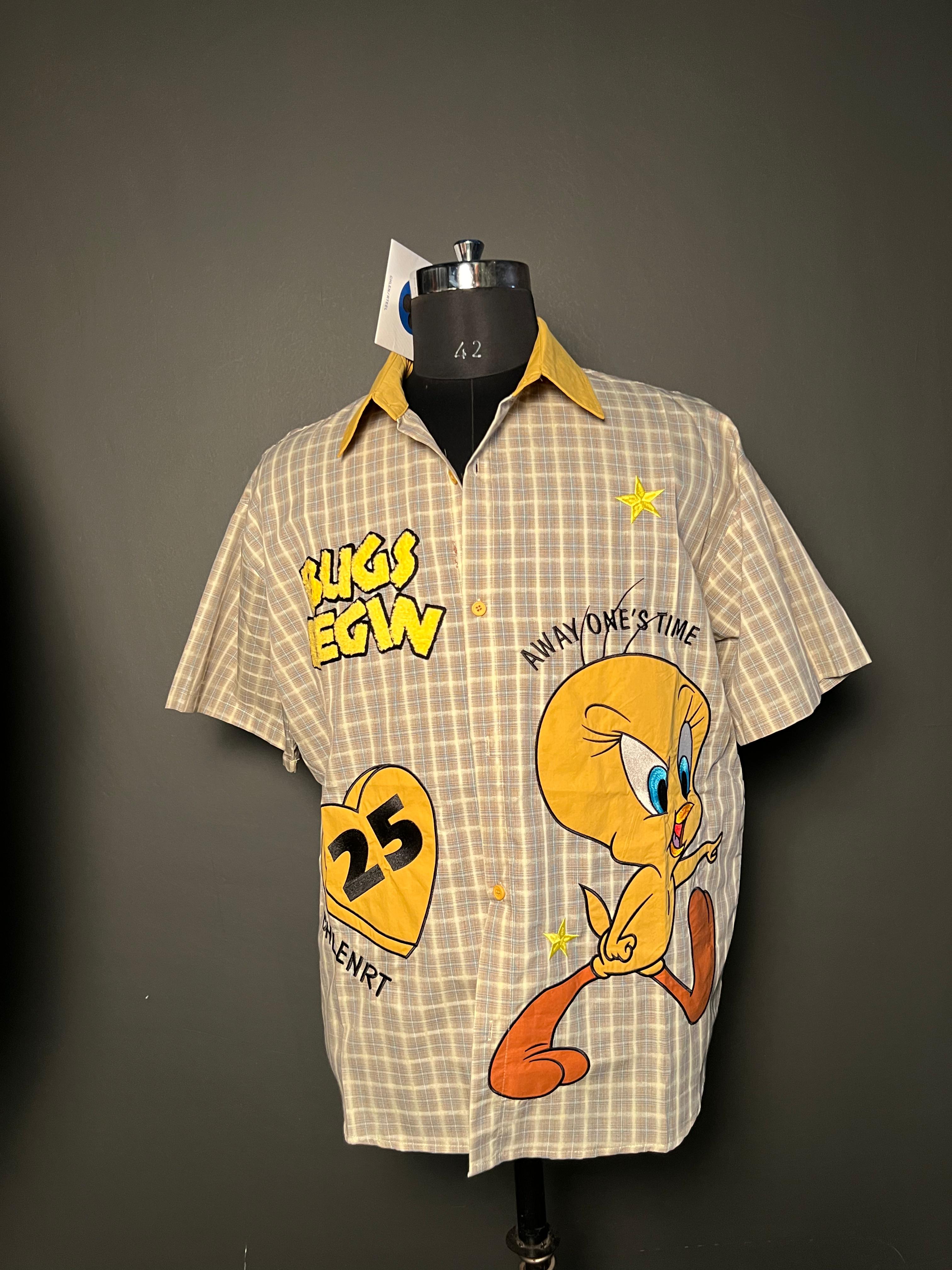 "Let’s Party!" Cartoon Graphic Shirt