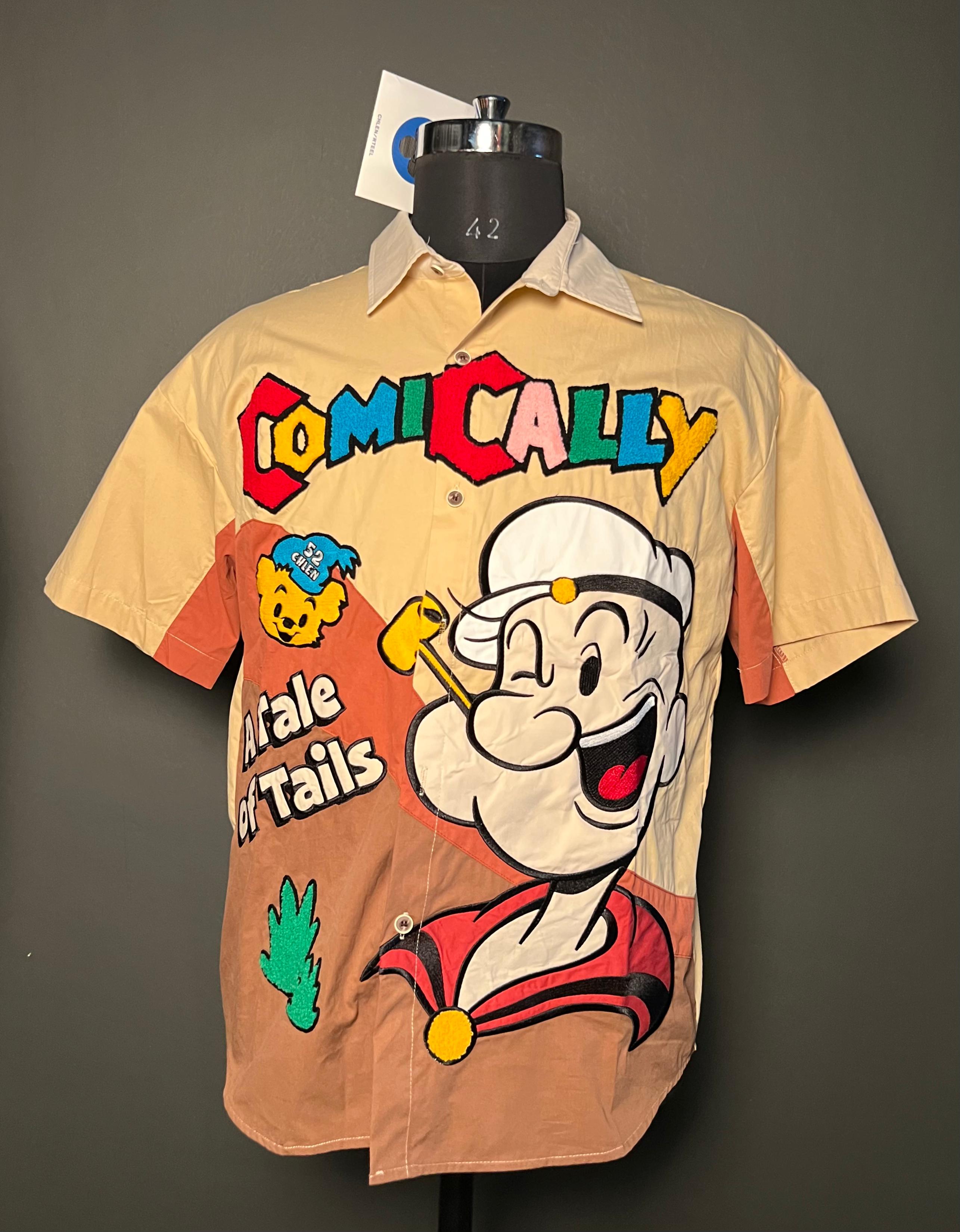 "Let’s Party!" Cartoon Graphic Shirt