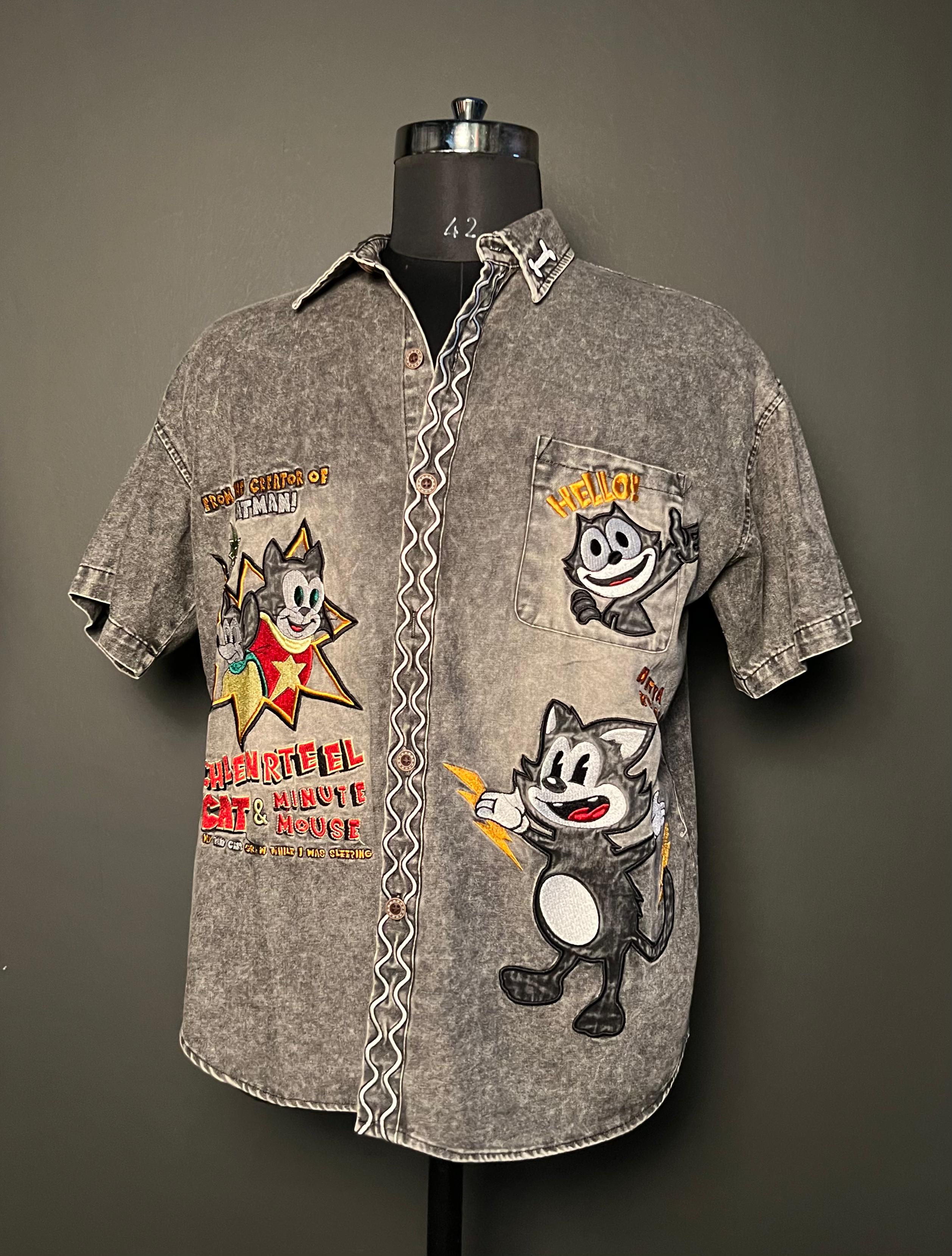 "Let’s Party!" Cartoon Graphic Shirt