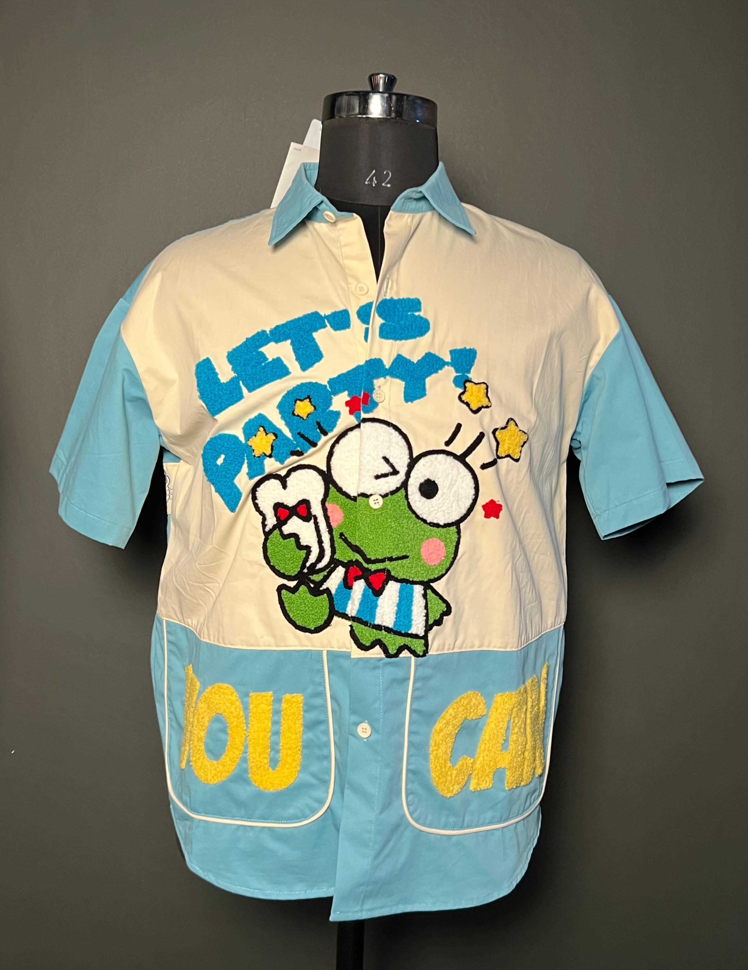 "Let’s Party!" Cartoon Graphic Shirt
